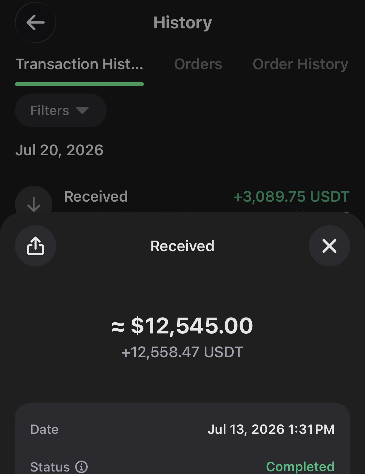 Confirmed payout of $12545 from Lunaland Casino